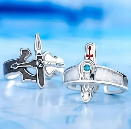 Retro Kirito Asuna Cross Metal Rings