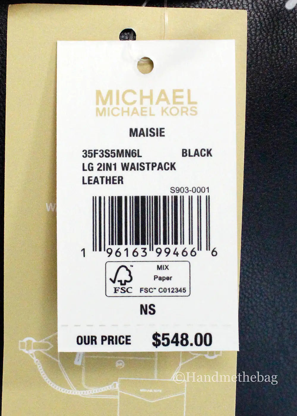 Michael Kors Maisie Black 2-n-1 Waistpack Belt Bag