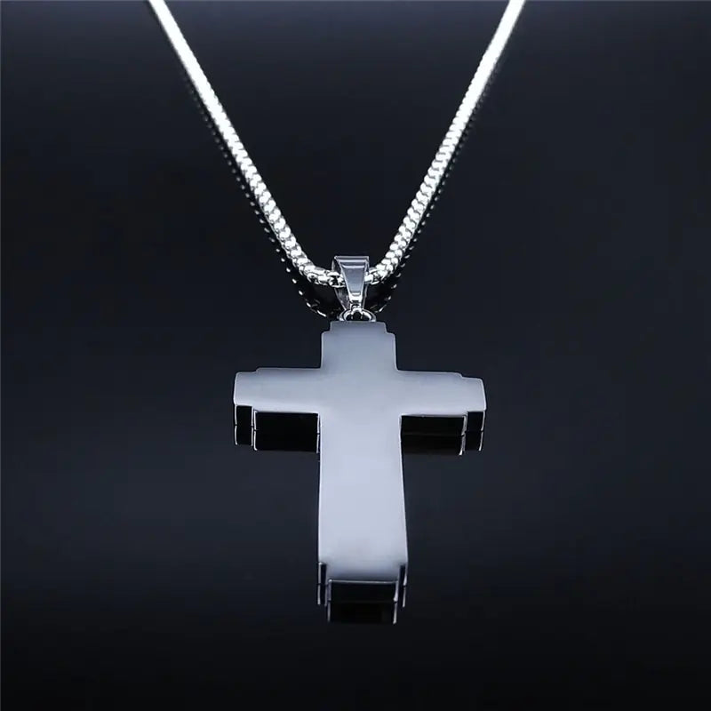 Cross Chain Necklace Stainless