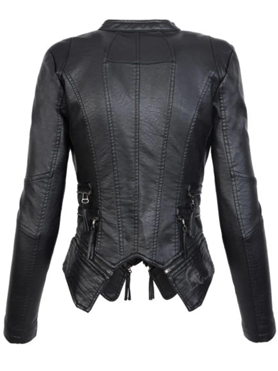 Gothic Black Faux Leather Jacket